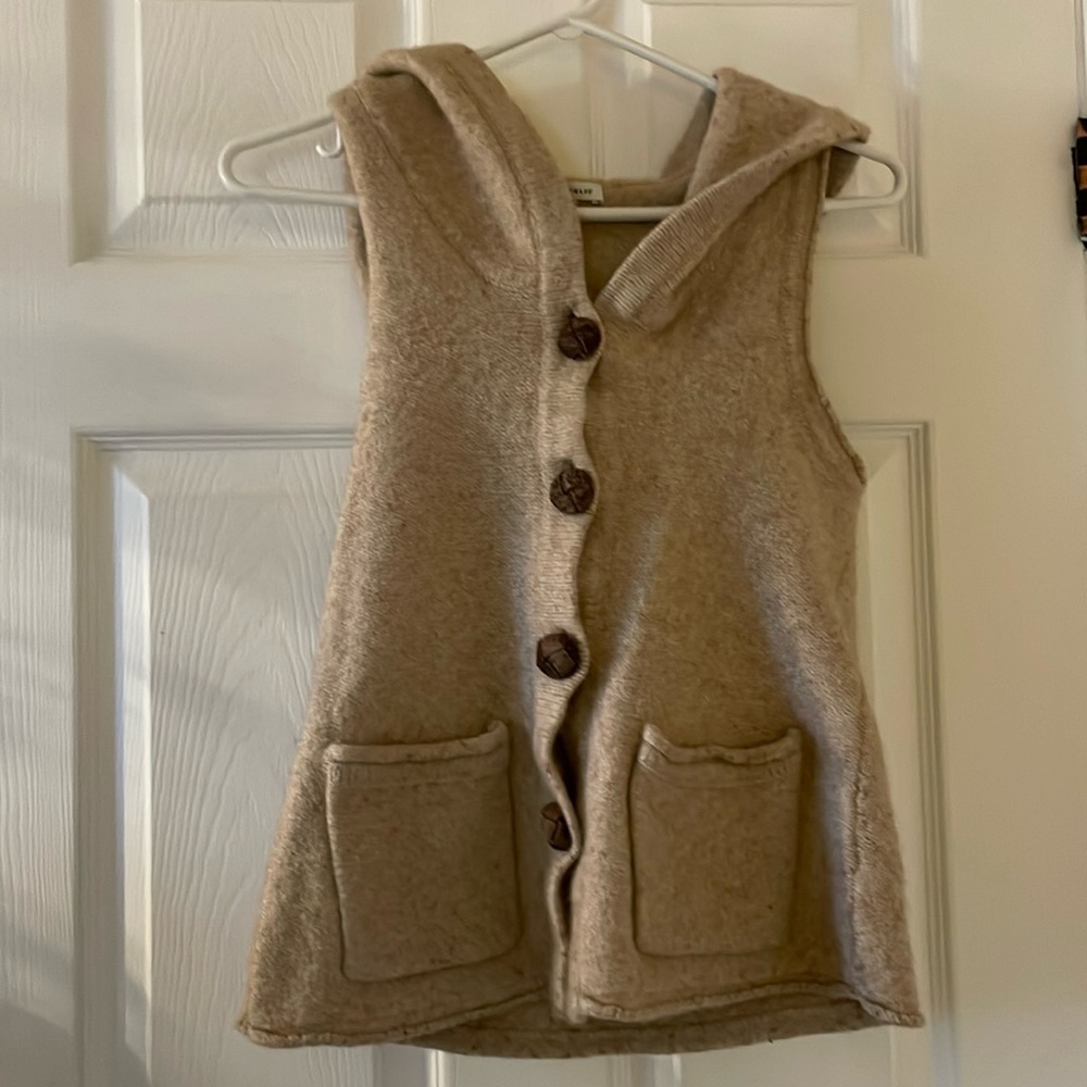 Banana republic girls lambswool modal cashmere hooded vest